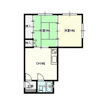 ◎405号室は反転平面図になります。