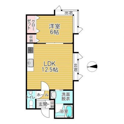 リビング広々1ＬＤＫ