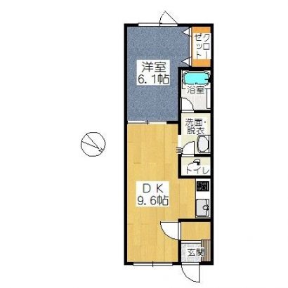 間取図。反転の場合があります。